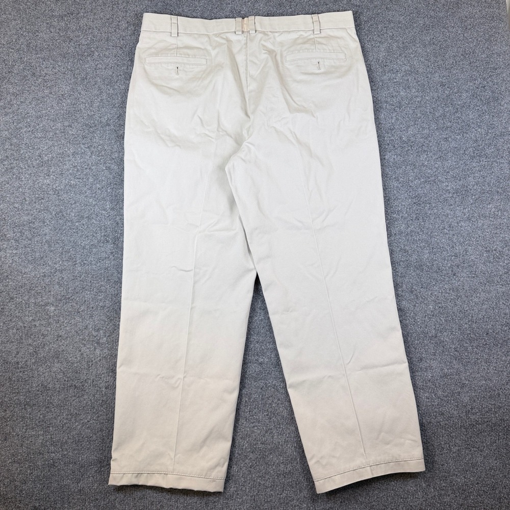 Brooks Brothers Pleated Pants Mens 37x30 Fits 38x28 Beige Advantage Chino Elliot - Picture 2 of 11